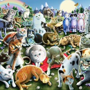 Gifts-Jigsaw Art Puzzles - Cat Class Reunion I