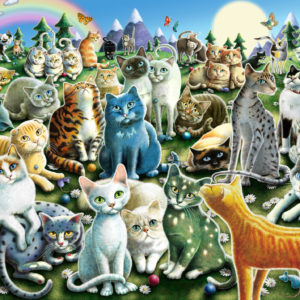 Gifts-Jigsaw Art Puzzles - Cat Class Reunion