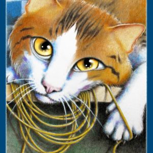 Hanging on Your Every Word - Cat - Mini Canvases & Magnets