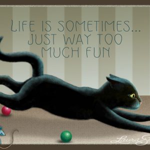 In Hot Pursuit - Black Cat - Mini Canvases & Magnets