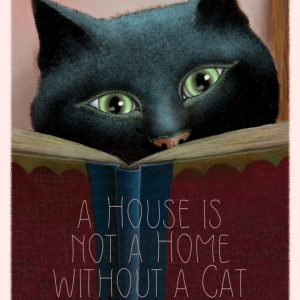 Storytime Cat - Green - Mini Canvases & Magnets